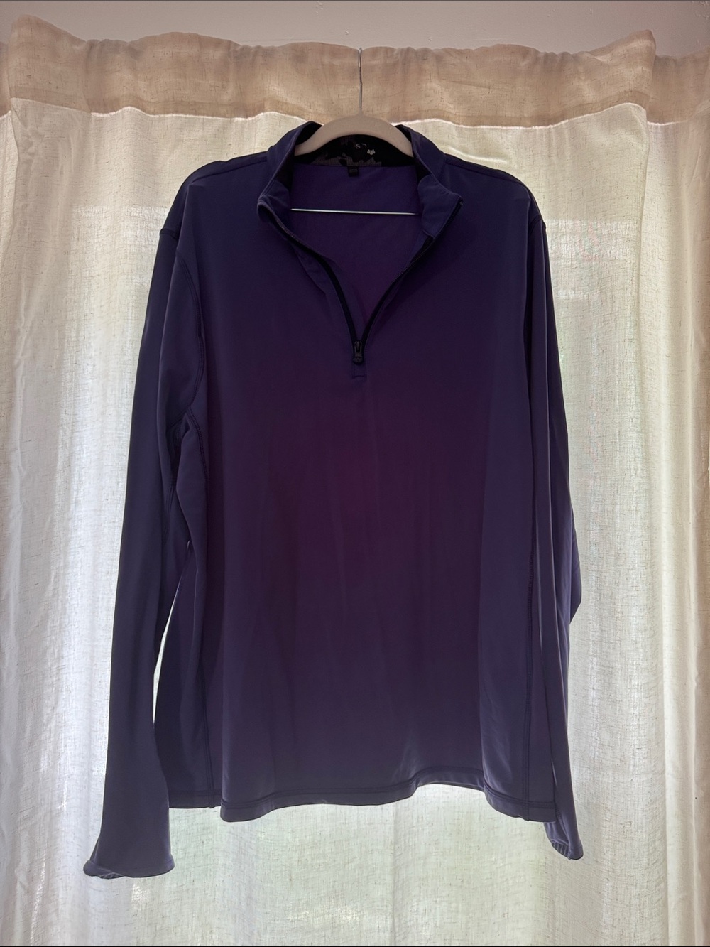 Greyson Men's Long Sleeve Quarter-Zip Pullover in Deep Purple